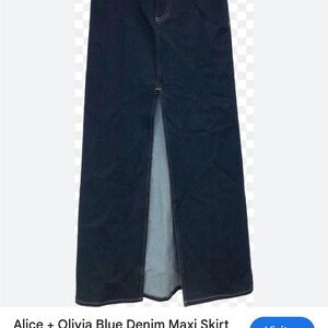 Alice + Olivia Dark Blue Denim Skirt